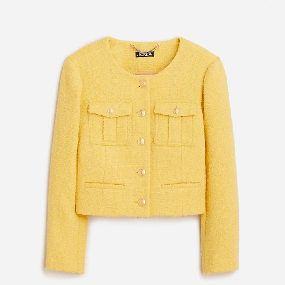 J.Crew Yellow Tweed Jacket